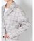 スリーブデザインチェックジャケット