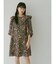 ボタニカルショルダーデザインミニワンピース