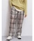 シアーチェックワイドパンツ