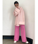 カラータックワイドパンツ