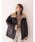 ビッグシルエットフェイクムートンボアブルゾン