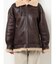 ビッグシルエットフェイクムートンボアブルゾン