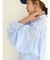 スリーブギャザーデザインシャツ