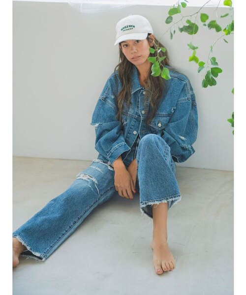 値下げ　Ungrid アングリッド　クラッシュショートデニムジャケット クラッシュショートデニムジャケット｜アングリッドの通販