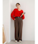 ウール混ルーズタックパンツ