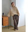 ウール混ルーズタックパンツ