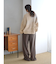 ウール混ルーズタックパンツ