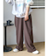 ウール混ルーズタックパンツ