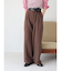 ウール混ルーズタックパンツ