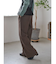 ウール混ルーズタックパンツ