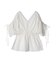 ショルダーギャザーノースリブラウス