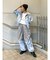 カラーブロッキングナイロンパンツ