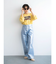メタリックストレートデニム