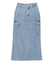 ワークデザインスリットデニムスカート