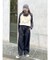 【WEB限定】ナイロン混ボリュームラフパンツ