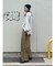 【WEB限定】ナイロン混ボリュームラフパンツ