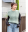 【WEB限定】パッチワークケーブルニットベスト