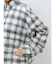 サイドスリットチェックシャツ