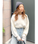 カシミヤ混スムース編みルーズニット
