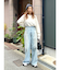 カシミヤ混スムース編みルーズニット