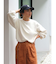 カシミヤ混スムース編みルーズニット