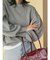 【WEB限定】スリーブタックスウェットライクルーズニット