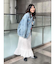カットワークレースコンビスカート
