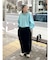 ナイロン混ボリュームラフパンツ