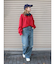 ヘムスリットクラッシュデザインデニム