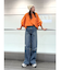 ヘムスリットクラッシュデザインデニム
