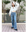ヘムスリットクラッシュデザインデニム