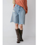 クラッシュデザインデニムハーフパンツ