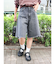 クラッシュデザインデニムハーフパンツ