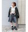 クラッシュデザインデニムハーフパンツ