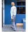 タックストレートパンツ