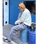 タックストレートパンツ