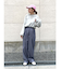タックストレートパンツ