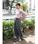 タックストレートパンツ