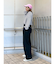 タックストレートパンツ