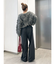 カットオフデザインラフ起毛タックパンツ