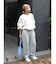 メランジニットルーズパンツ
