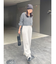 メランジニットルーズパンツ
