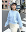 コットン混ショートルーズニット