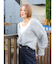 Vネック起毛ルーズニット