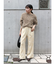 ベロア刺繍ラフパンツ