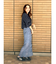 【WEB限定】シャーリングデザインスカート