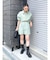 【WEB限定】ストライプラフハーフパンツ