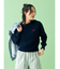 【WEB限定】エンブロイダリーコットン混スラブニット