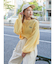 【WEB限定】エンブロイダリーコットン混スラブニット