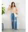 カットオフダメージストレートデニム